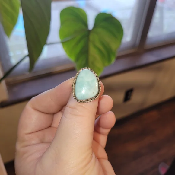 Larimar Sterling Silver Ring - Picture 3 of 3